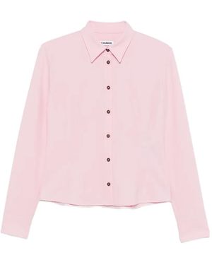 Jil Sander Long-Sleeve Button-Up Shirt - Pink