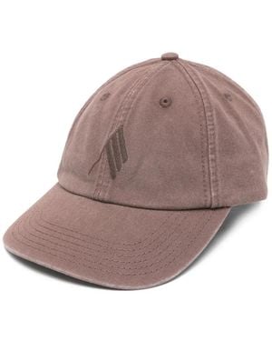 The Attico Logo Cotton Baseball Cap - Brown