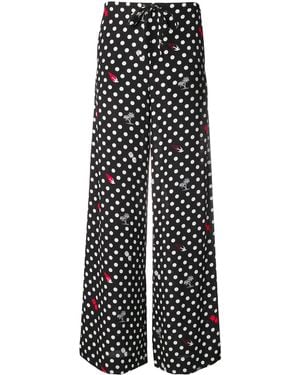 McQ Swallow Polka Dot Pants - White