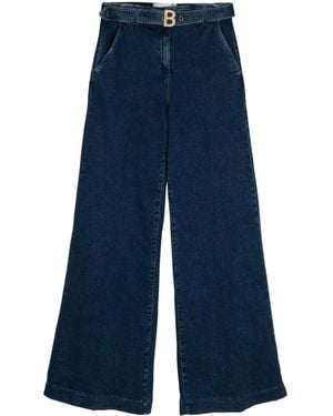 Blugirl Blumarine Logo-Buckle Jeans - Blue