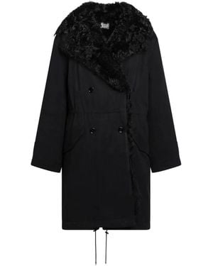 TOTEME Shearling Cotton Parka Washed - Black