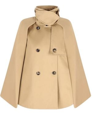 Loewe Cape High-Neck Jacket - Natural