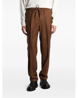 Briglia 1949 Pantalon Plissé À Lien De Resserrage - Brown