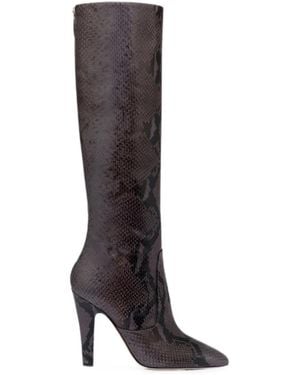 Paris Texas Elsa Snakeskin-Effect Boots - Brown