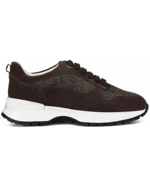 Doucal's Panelled Suede Trainers - Brown