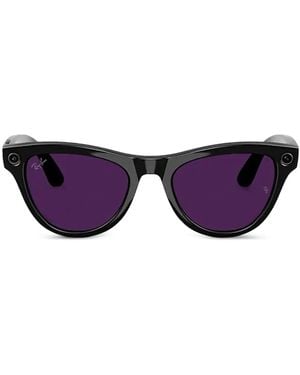 Ray-Ban Meta Skyler Geometric-Frame Sunglasses - Purple