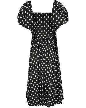 Caroline Constas Christina Polka-Dot Dress - Black