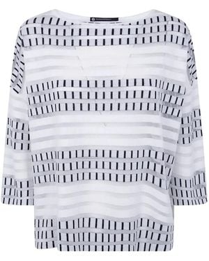 Pierantoniogaspari Gestreifter Pullover - Weiß