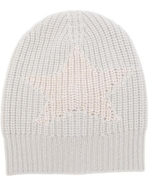 Lorena Antoniazzi Gerippte Mütze mit Logo-Patch - Weiß