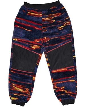BLUE SKY INN Fleece-Texture Panelled Track Trousers - Blue
