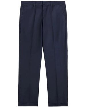 Fay Cuffed Trousers - Blue
