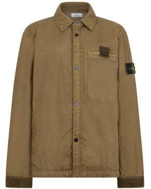 Stone Island Q100022 Crinkle Reps Ny Jacket - Green
