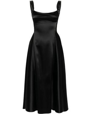 Atu Body Couture Satin-Finish Sleeveless Dress - Black
