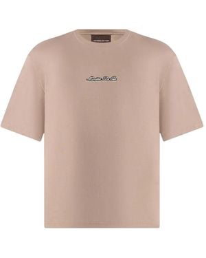 Manière De Voir T-Shirt Ample Ts001 Taupe Signature - Natural