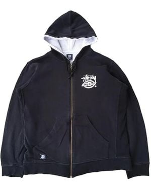 Stussy X Dickies Full-Zipper Hoodie - Blue
