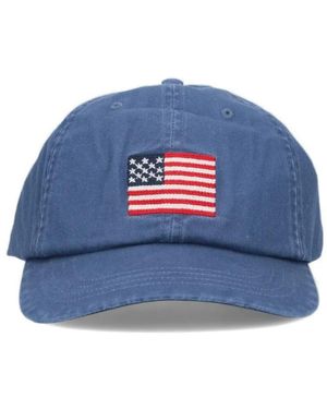 Polo Ralph Lauren Flag-Detail Baseball Cap - Blue