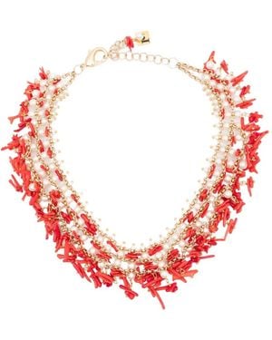 Rosantica Embellished Necklace - Red