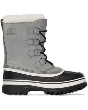 Sorel Caribou Leather Snow Boots - Black