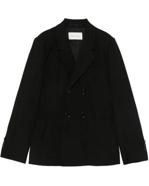 Ami Paris Blazer Met Dubbele Rij Knopen En Zak - Zwart