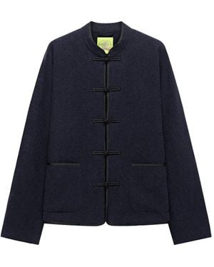 Shanghai Tang Tang Patch-Pocket Jacket - Blue