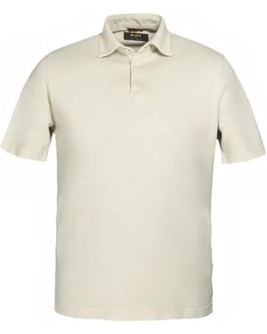 Moorer Poloshirt Met Korte Mouwen - Wit