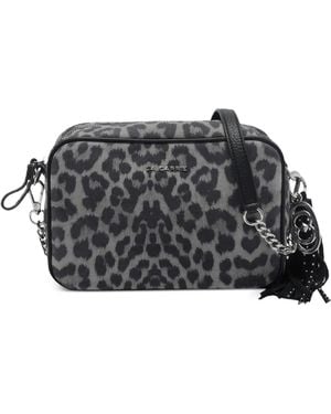 La Carrie Lio Leopard-Print Cross Body Bag - Grey