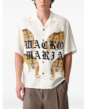 Wacko Maria Chemise À Imprimé Tigre Et Logo Imprimé - Grey