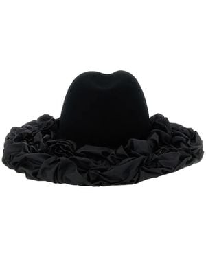 Comme des Garçons X Hizume Hut mit breiter Krempe - Schwarz