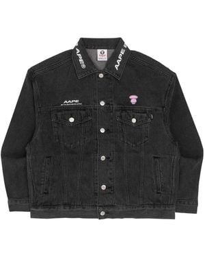 Aape By A Bathing Ape Moonface Long-Sleeve Jacket - Black