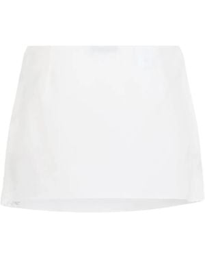 Miu Miu Minijupe À Détails De Laçage - Blanc