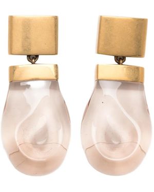 KHAITE Keefe Resin Drop Earrings - Natural
