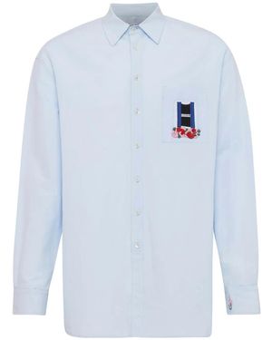 JW Anderson Embroidery Detail Shirt - Blue