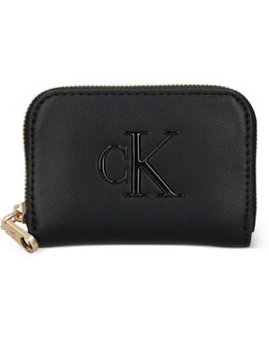 Calvin Klein Embossed-Logo Wallet - Black