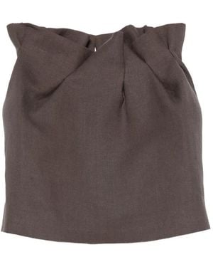 Magda Butrym Paperbag-Waist Skirt - Brown