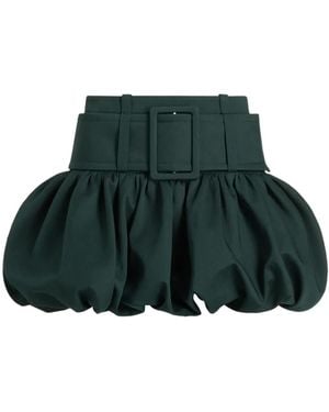 Patou Belted Bubble Mini Skirt - Black