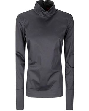 Thelatest High-Neck Blouse - Black