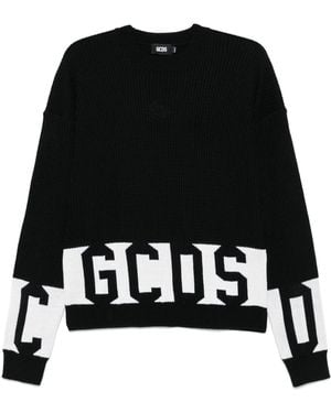 Gcds Intarsia-Logo Jumper - Black