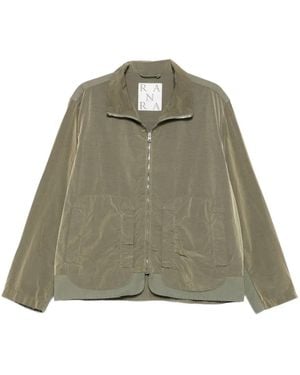 RANRA Zip-Front Patch-Pocket Jacket - Green