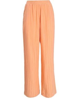 Devotion Striped Cotton Pants - Orange