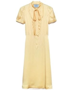 Prada Satin Crepe Dress - Metallic