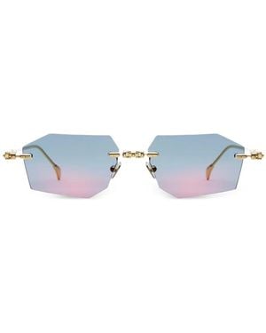 Kuboraum Lunettes De Soleil À Monture Géométrique H63 - Bleu