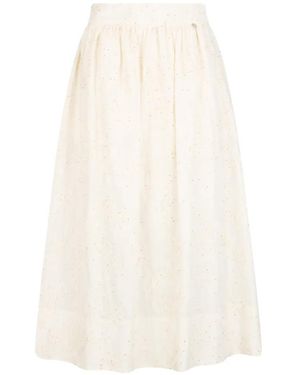 Liu Jo Embroidered Muslin Skirt - White