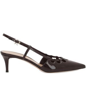 Gianvito Rossi Slingback Cut-Out Pumps - Red