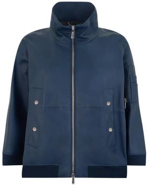 Moorer Olli High-Neck Jacket - Blue