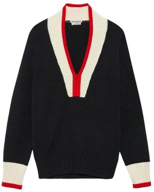 JW Anderson Pull À Design Colour Block Et Col V - Noir