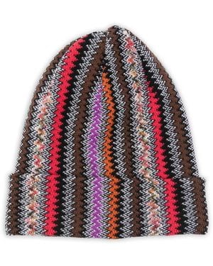 Missoni ジグザグ ウールビーニー - レッド