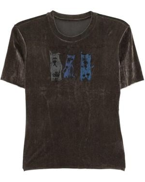 JNBY Cat Printed Short-Sleeve T-Shirt - Black