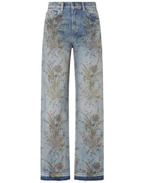 Liu Jo High-Waisted Jeans With Print - Blue