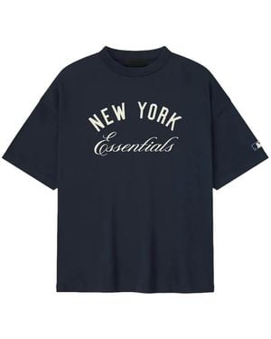 Fear Of God Yankees 90's Tee Logo-Print T-Shirt - Blue