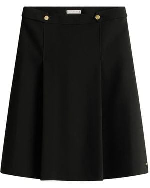 Tommy Hilfiger Button Detail Midi Skirt - Black